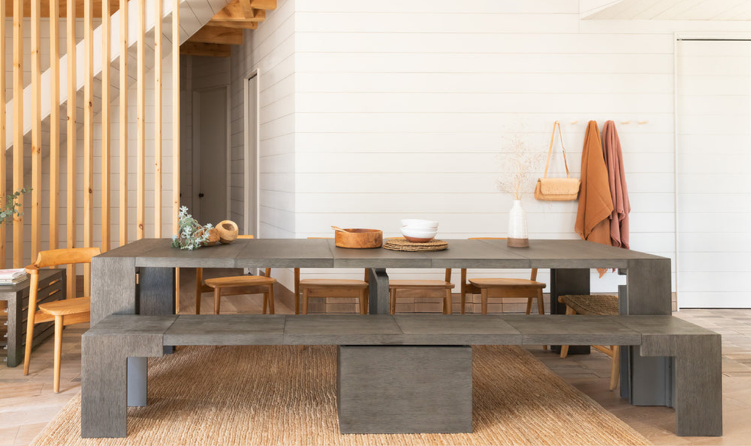 The Practical Extandable Dining Set (Table + Bench)-jennifer furniture