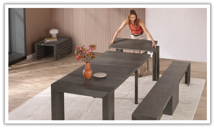 The Practical Extandable Dining Set (Table + Bench)-jennifer furniture