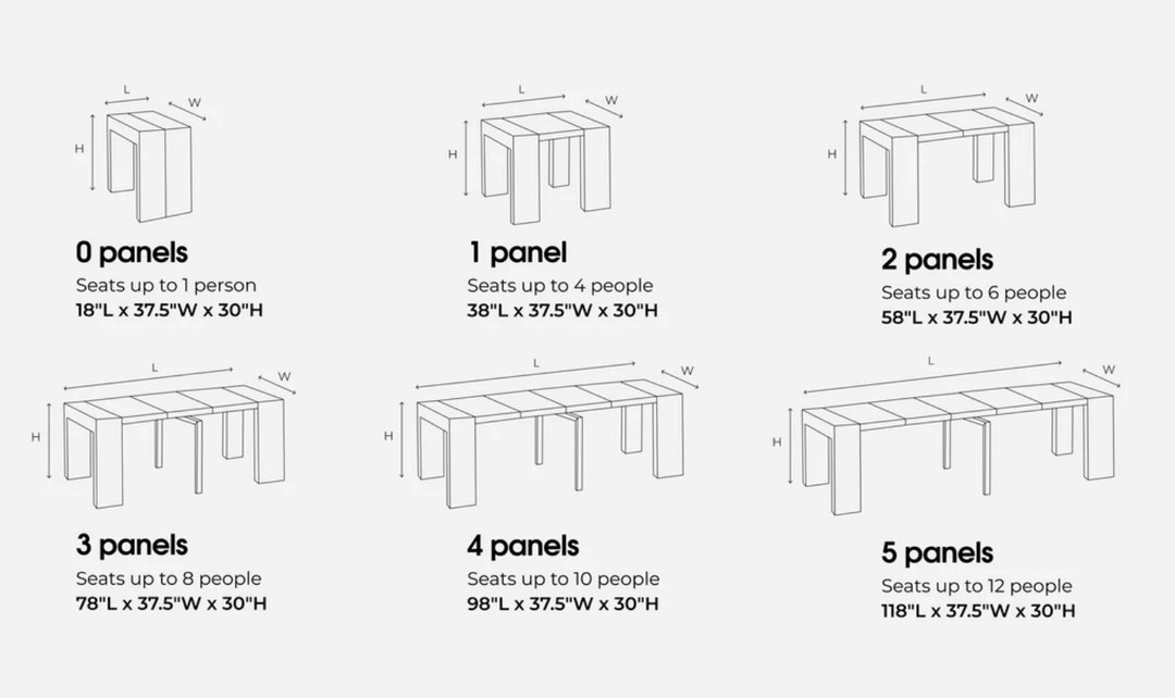 Transformer Table Practical Extendable Rectangular Dining Table Set (Table + Bench)
