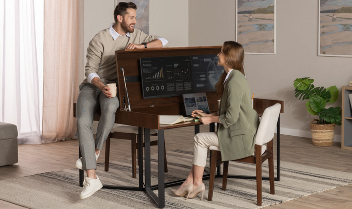 The Savouring Transformer Table to Desk with Adjustable height mechanism-jennifer furniture