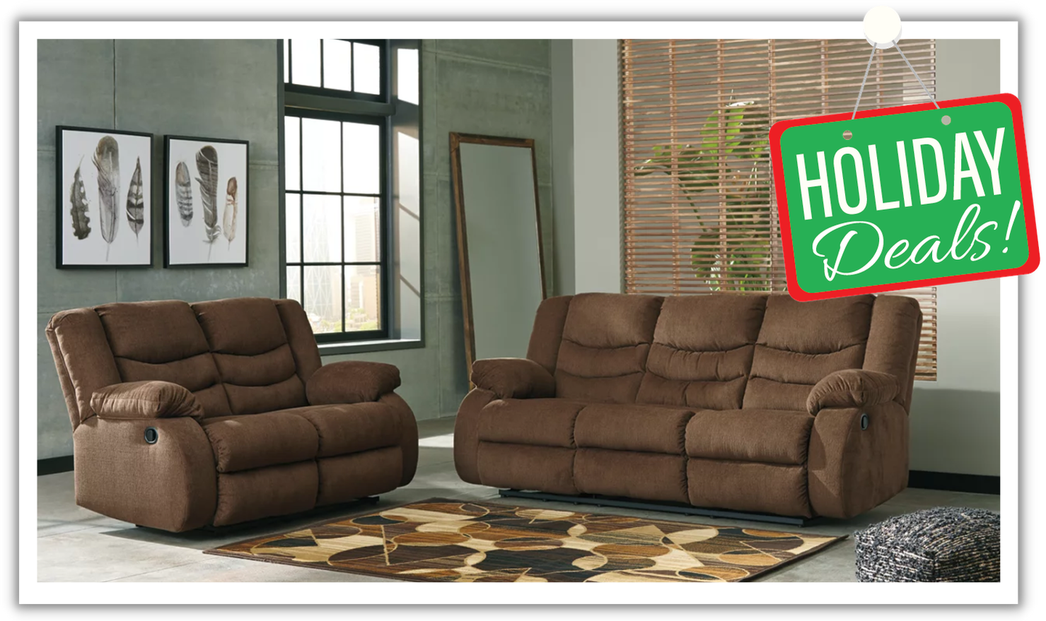 Tulen Dual-sided Recliner Living Room Set – Jennifer Furniture
