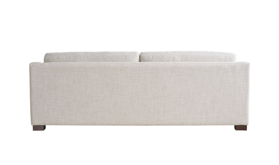 Universal Furniture Brooklyn White Fabric Sofa With Throw Pillows