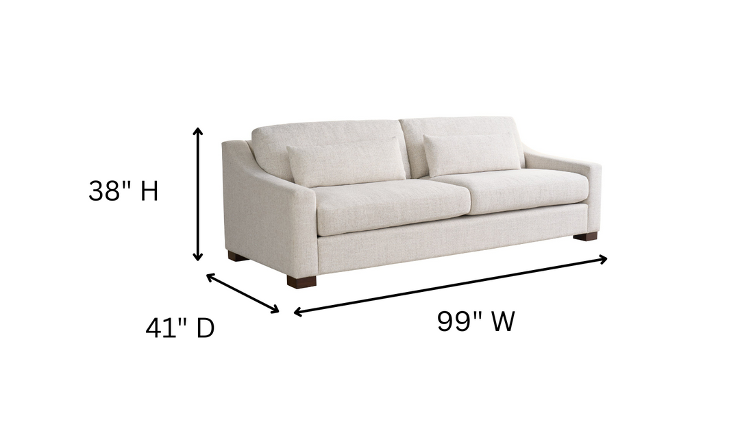 Universal Brooklyn Fabric Sofa With Throw Pillows in White-jennifer furniture