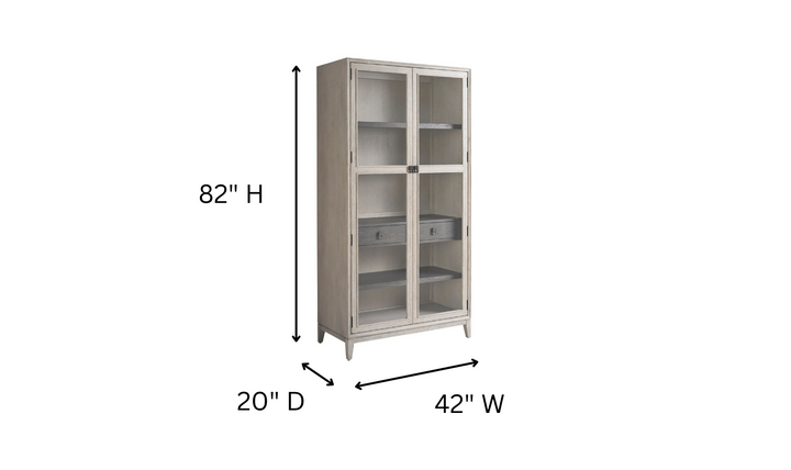 Universal Canseco Display Cabinet in Rolling Fog-jennifer furniture