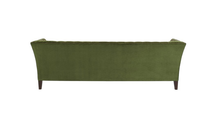 Universal Furniture Duncan 2-Seater Velvet Fabric Tufted Sofa in Green