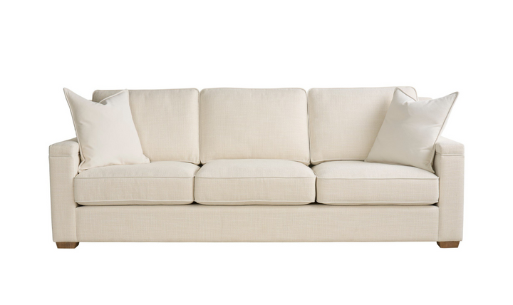 Universal Furniture Leah 3-Seater Fabric Sofa in White