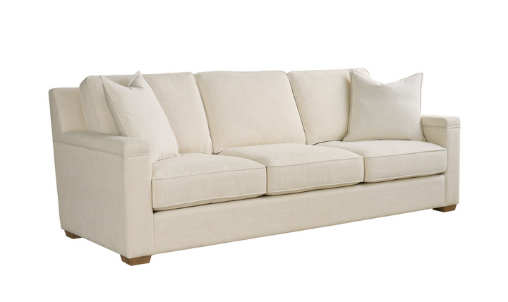 Universal Furniture Leah 3-Seater Fabric Sofa in White