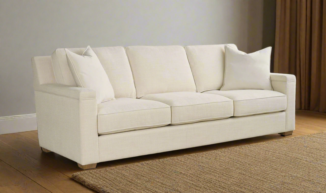 Universal Furniture Leah 3-Seater Fabric Sofa in White-jennifer furniture
