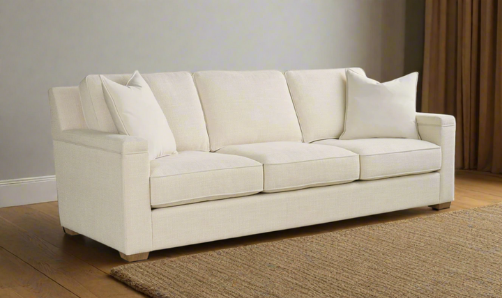 Universal Furniture Leah 3-Seater Fabric Sofa in White-jennifer furniture