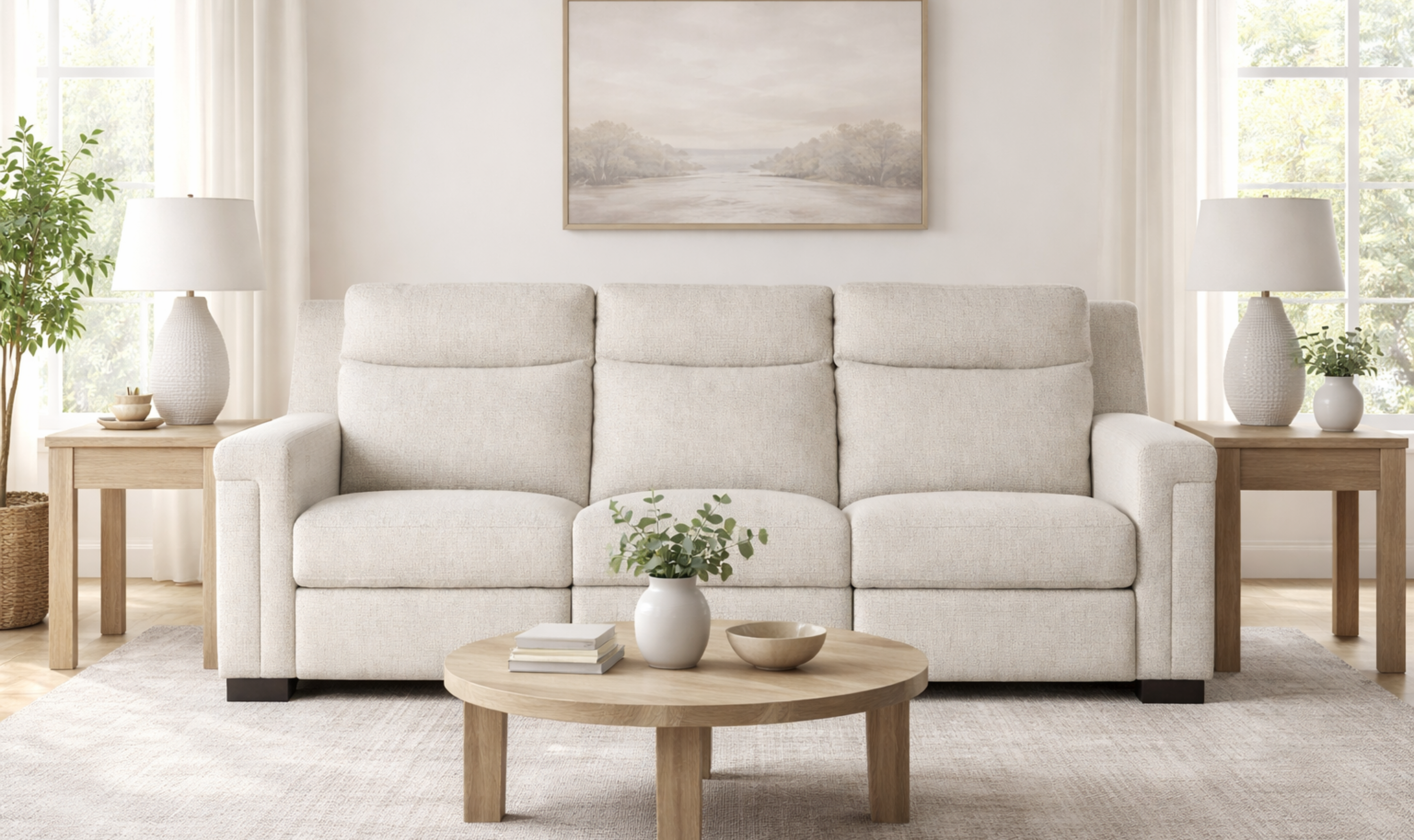 Universal Furniture Mixon 3-Seater Dual Power Motion Sofa