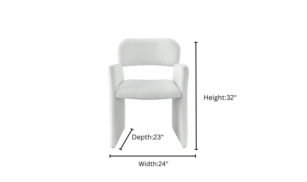 Universal Furniture Morel Fabric Arm Chair in White