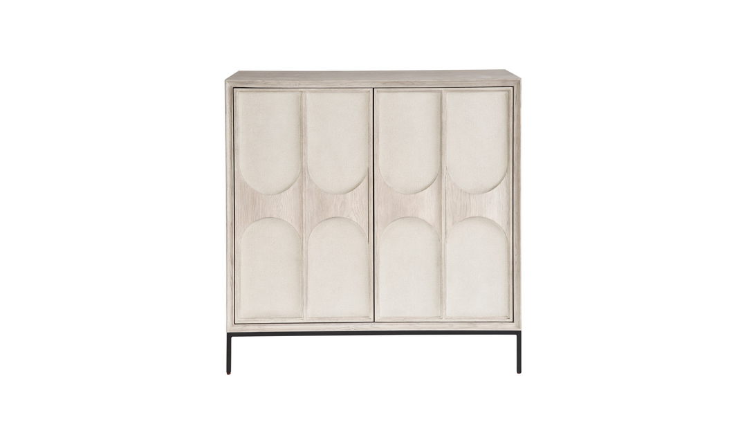 Universal Furniture Odessa Wooden Beige Bar Cabinet With Two Drawers-jennifer furniture