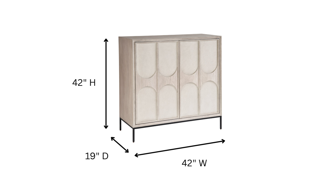 Universal Furniture Odessa Wooden Beige Bar Cabinet With Two Drawers