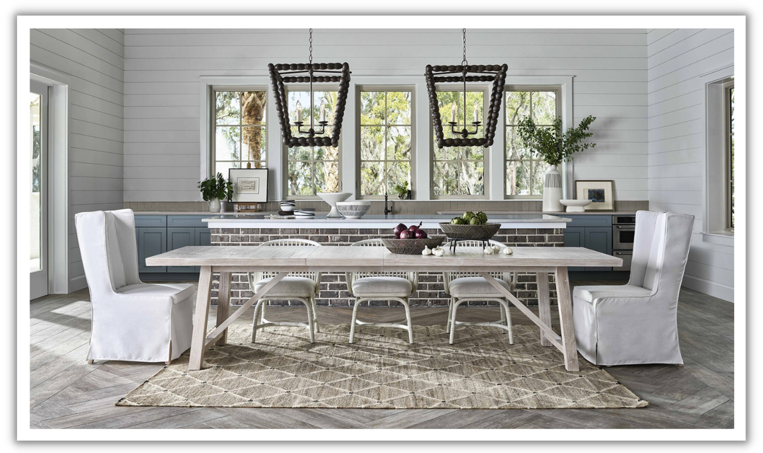 Universal Furniture Getaway Rectangular Wooden Dining Table With Rustic Oak Finish