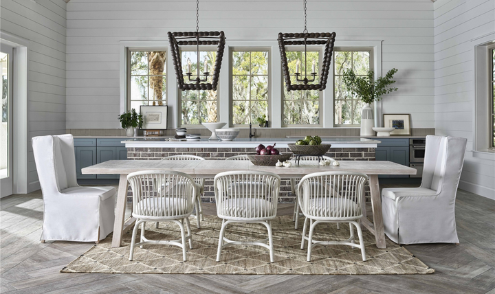 Universal Furniture Getaway Rectangular Wooden Dining Table With Rustic Oak Finish