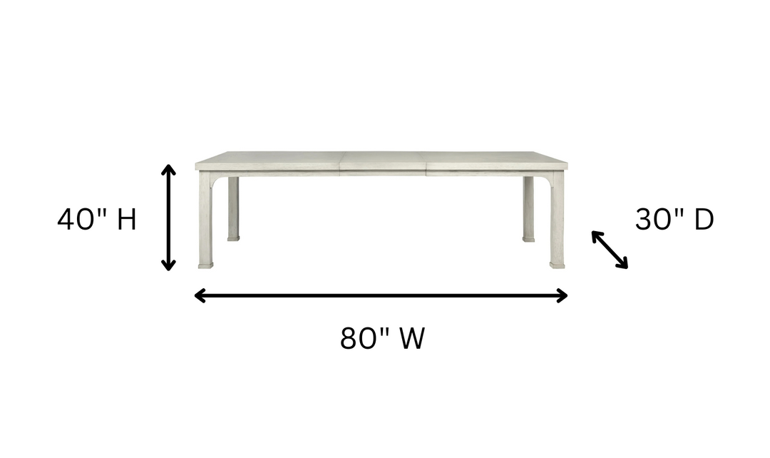 Universal Furniture Homecoming Expendable Dining Table in White