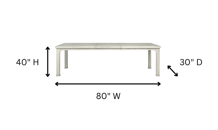 Universal Furniture Homecoming Expendable Dining Table in White