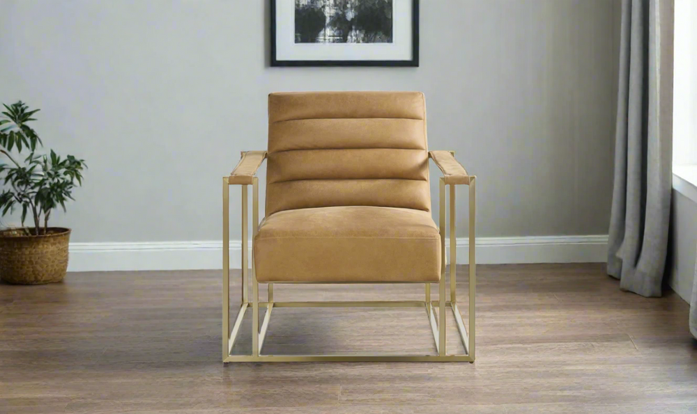 Universal Jensen Sandstone Leather Accent Chair-jennifer furniture