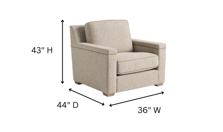 Universal Furniture Liam Brown Fabric Sofa Chair