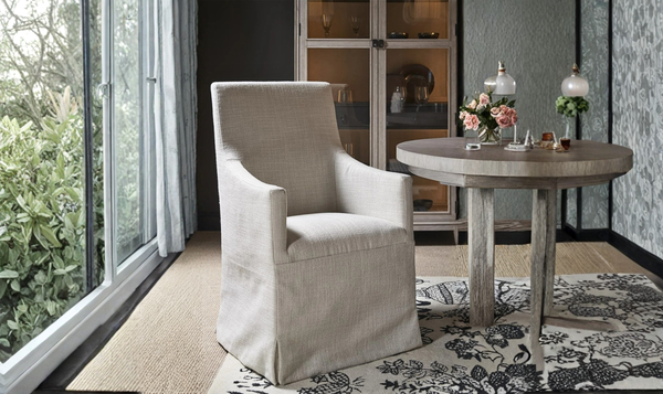 Universal Manning Slip Covered Chair With Upholstered Faux Slip-Covered-Jennifer Furniture
