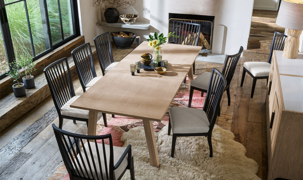 Universal Furniture Miller Wooden Dining Table in Oak Light Brown