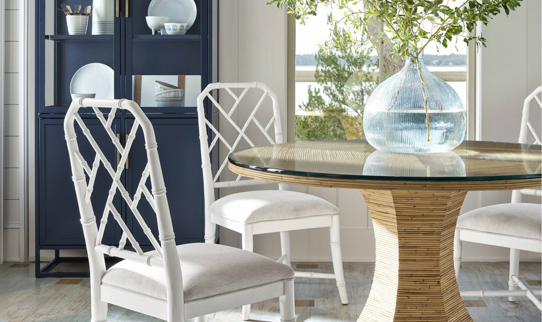 Universal Nantucket Round Dining Table in Rattan-jennifer furniture