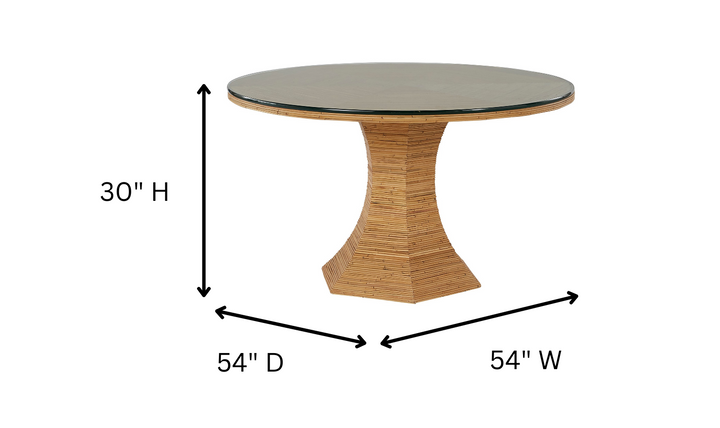 Universal Nantucket Round Dining Table in Rattan-jennifer furniture