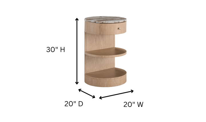 Universal Nomad Breeze Nightstand in Brown