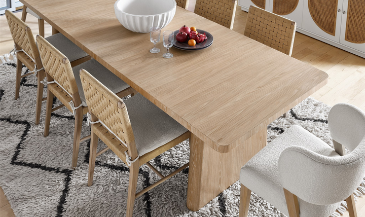 Universal Nomad Dining Table in White Oak Finish-jennifer furniture