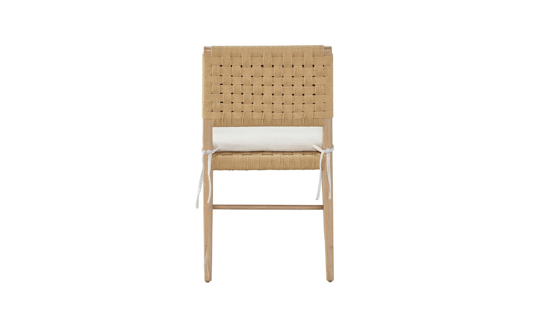 Universal Furniture Nomad Woven Side Chair with Plush White Cushion