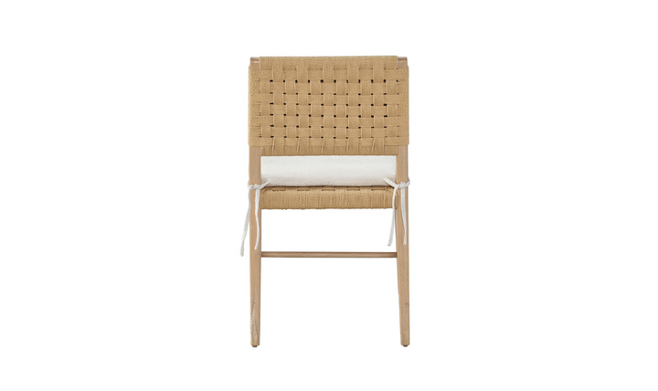 Universal Furniture Nomad Woven Side Chair with Plush White Cushion