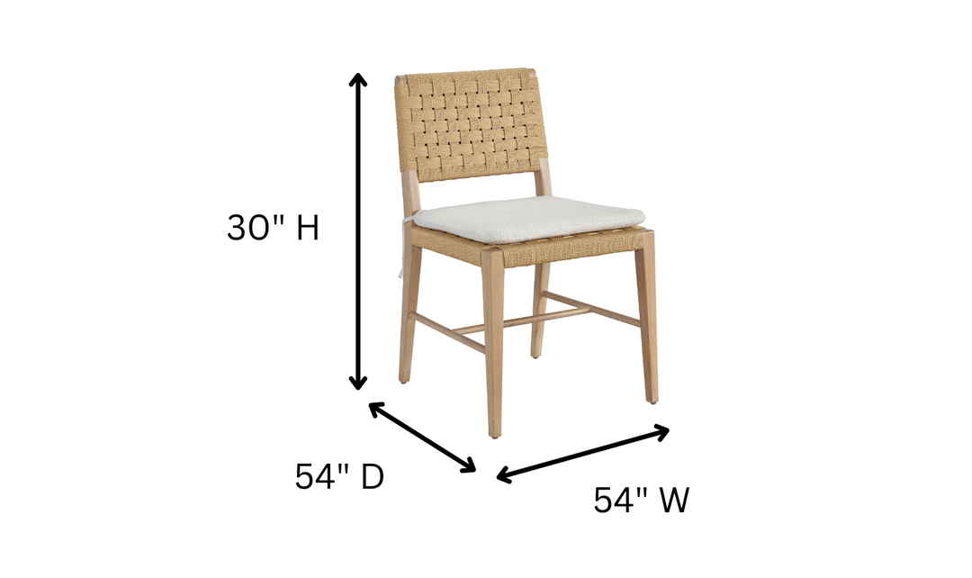 Universal Furniture Nomad Woven Fabric Side Chair with Plush White Cushion