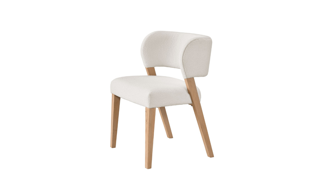 Universal Furniture Prier Rectangular White Side Chair With Curved Back