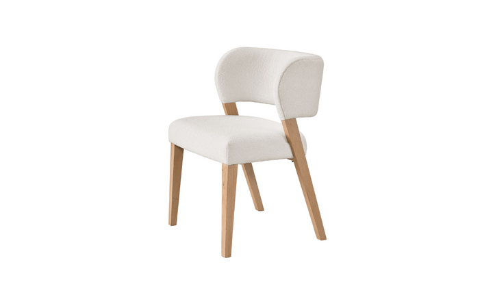 Universal Furniture Prier Rectangular White Side Chair With Curved Back