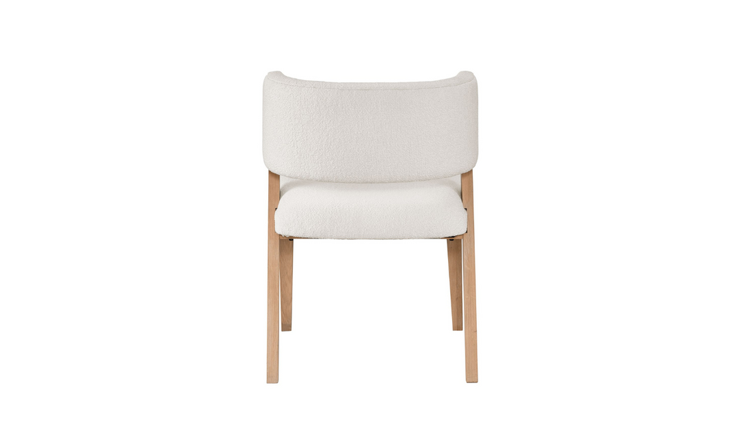 Universal Furniture Prier Rectangular White Side Chair With Curved Back