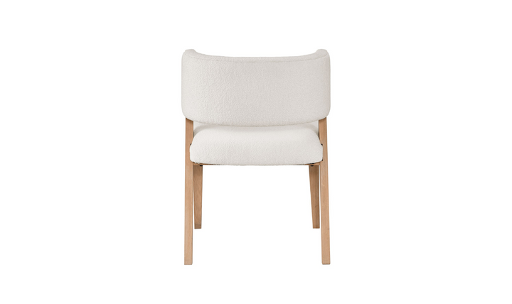 Universal Furniture Prier Rectangular White Side Chair With Curved Back