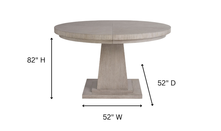 Universal Rasmus Round Dining Table in Fog Finish
