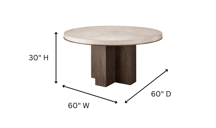Universal Topanga Round Dining Table in Silver Fox-jennifer furniture