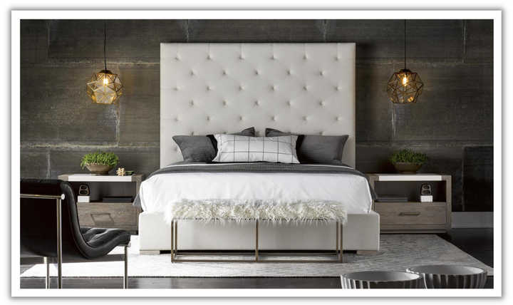 Universal Furniture Brando Cal King Bed in Quartz finish-jennifer furniture