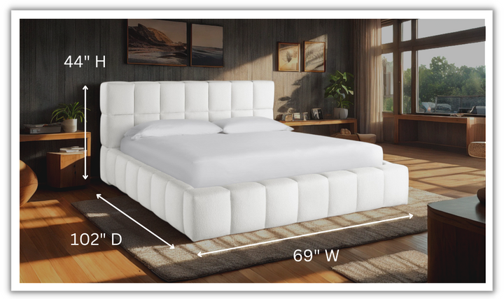 Universal Furniture Colina Upholstered Platform Bed (King / Queen Size)-jennifer furniture