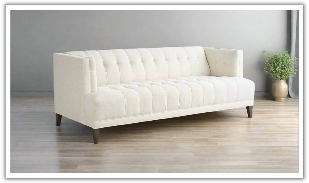 Universal Furniture Paxton 3-Seater Fabric Sofa in Ivory