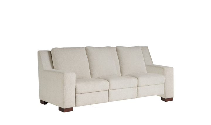 Universal Furniture Rhodes 3-Seater Power Recliner Fabric Sofa in Snow