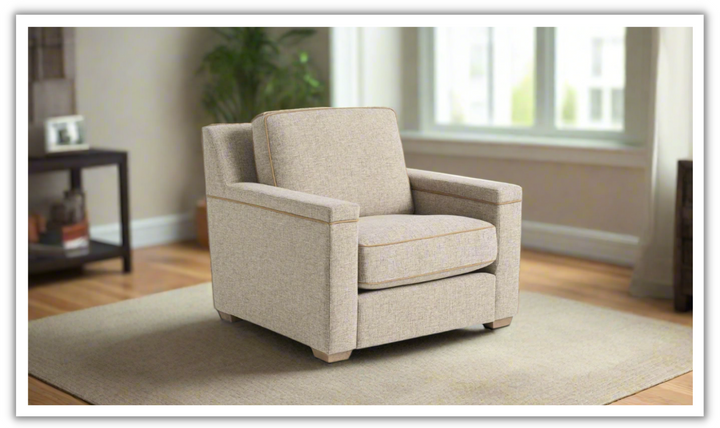 Universal Furniture Liam Brown Fabric Sofa Chair