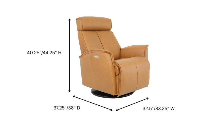 Venice Power Recliner Chair in Leather (Small/Large)