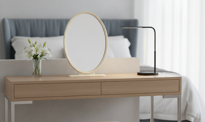 Aico Furniture Villa Cherie Vanity Mirror in Chardonnay