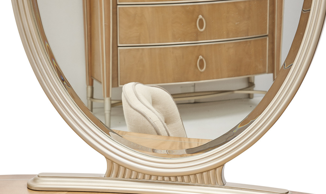 Aico Furniture Villa Cherie Vanity Mirror in Chardonnay