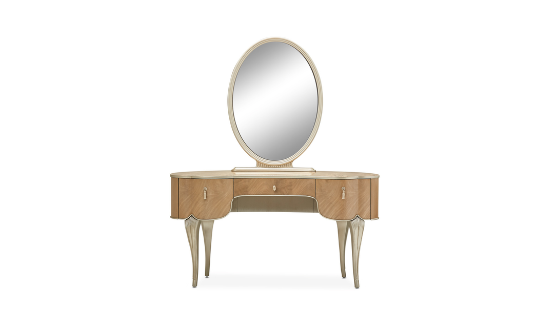 Aico Furniture Villa Cherie Vanity Mirror in Chardonnay