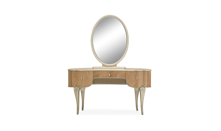 Aico Furniture Villa Cherie Vanity Mirror in Chardonnay