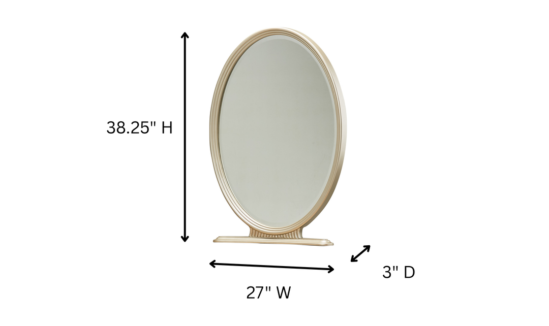 Aico Furniture Villa Cherie Vanity Mirror in Chardonnay