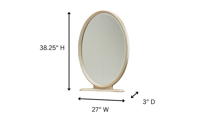 Aico Furniture Villa Cherie Vanity Mirror in Chardonnay